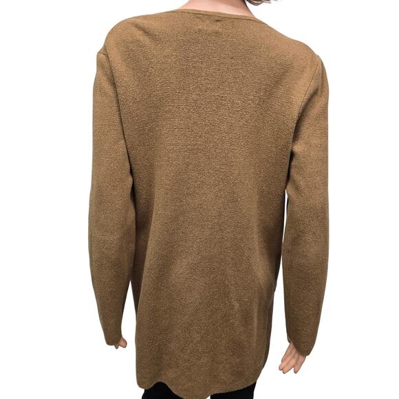 J. Crew Vanessa Cardigan Sweater Jacket Open Front Longline S Cotton Camel Tan - Picture 9 of 12